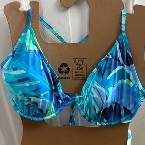 Tropical Blue Women's Bikini Top